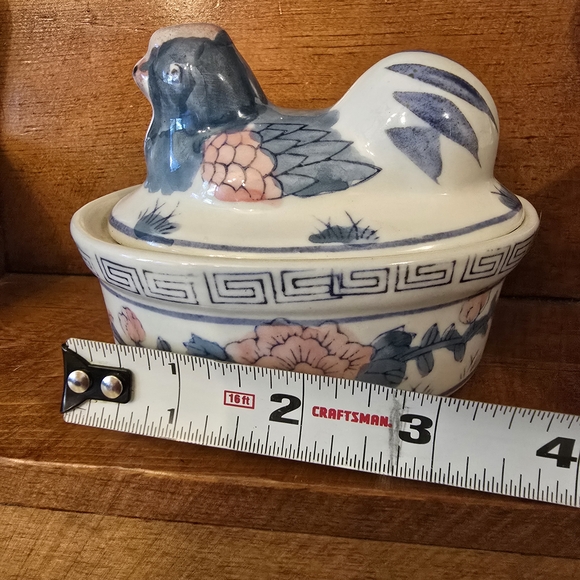 Vintage 1950s Ceramic Hen On A Nest - Picture 5 of 5